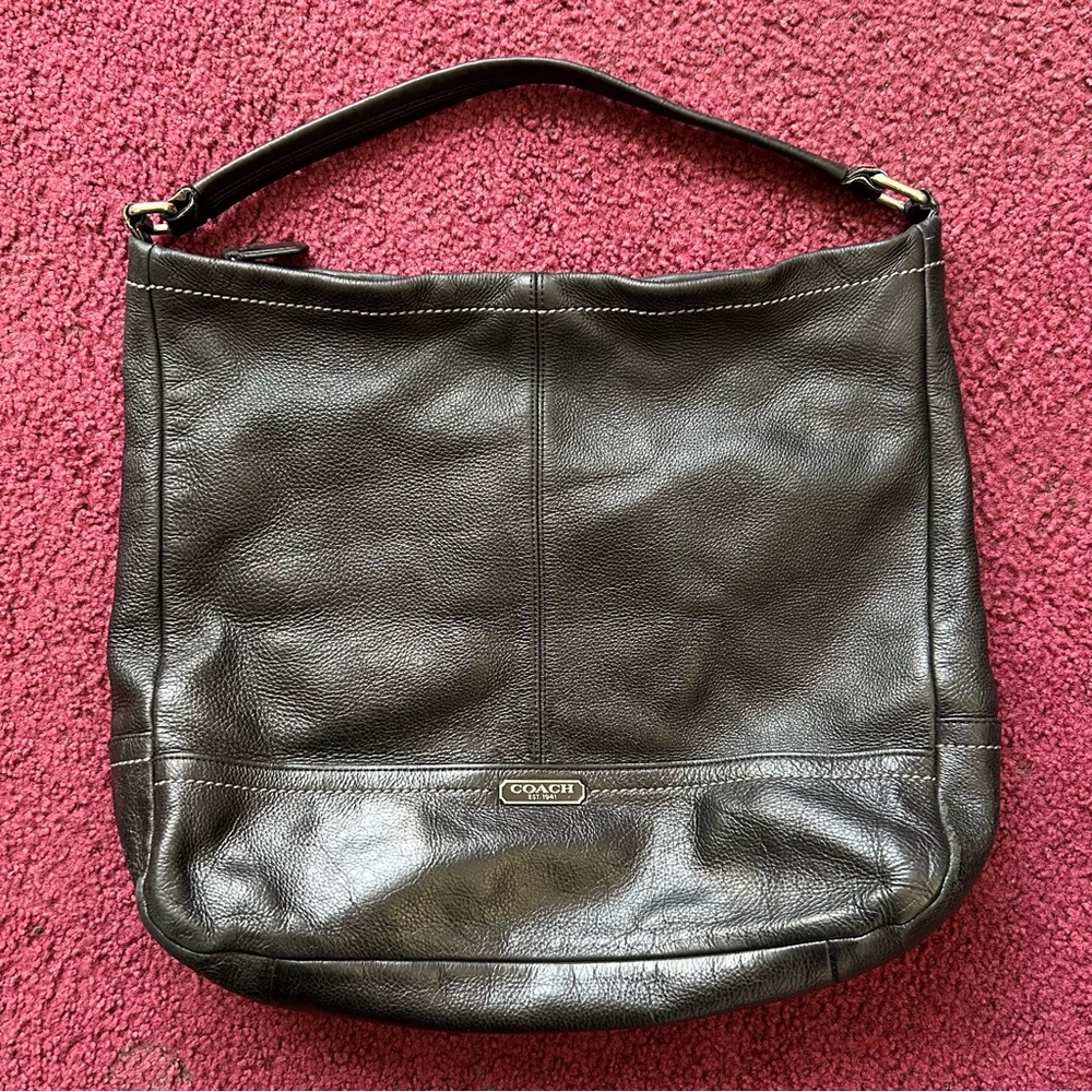 Coach Black Leather Hobo Bag - Picture 2 of 8